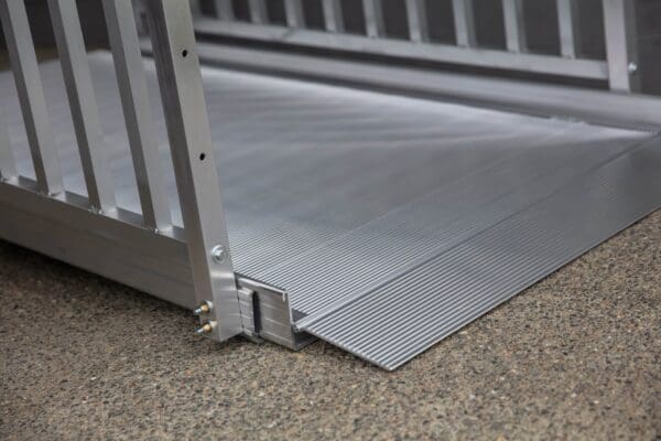 A close up of the side of a ramp