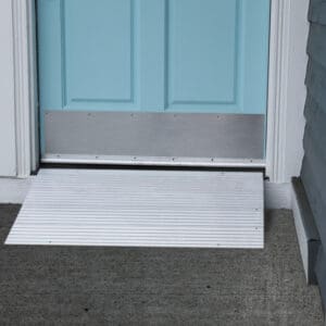 A door with a ramp on the floor